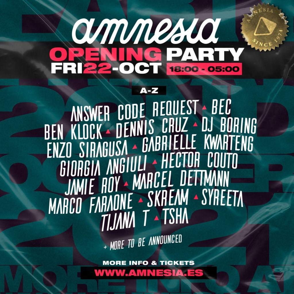 Amnesia Opening Party 2021 - Página frontal