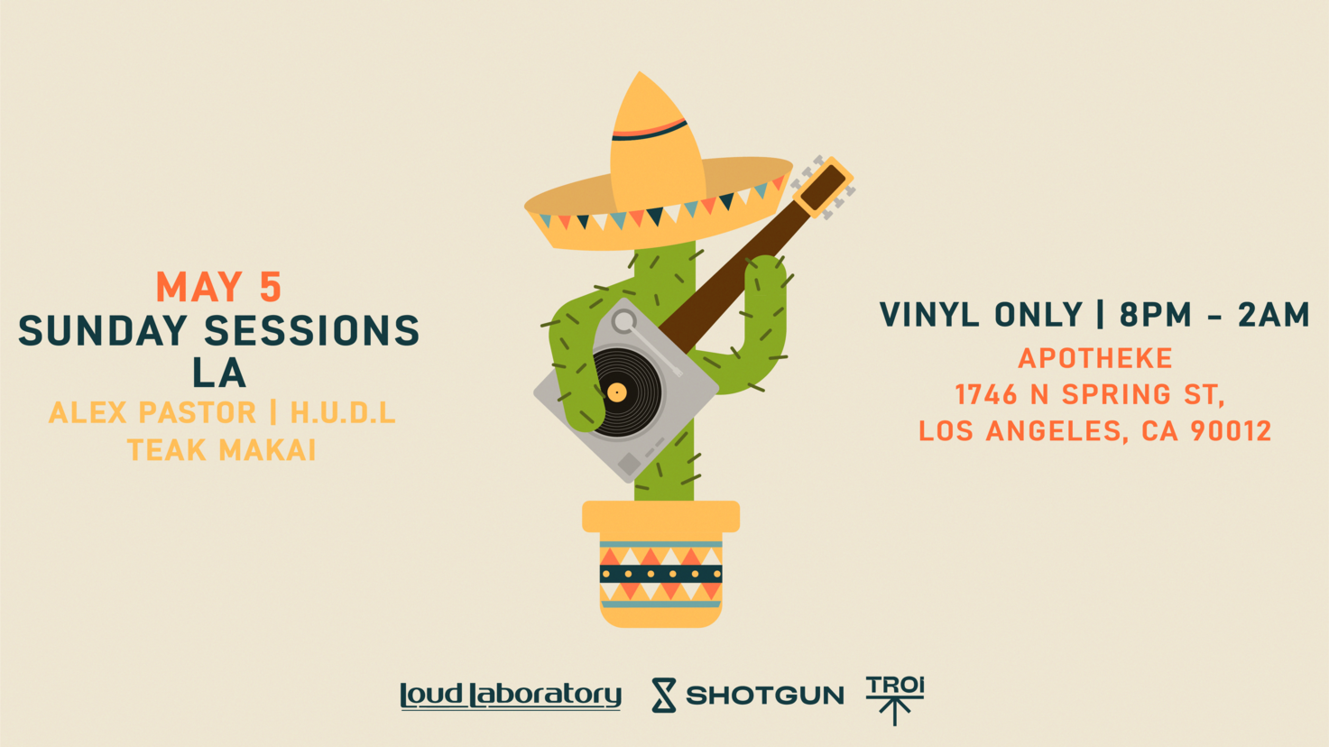 Sunday Sessions LA (Vinyl Only) [Tickets avail at the door] - フライヤー表