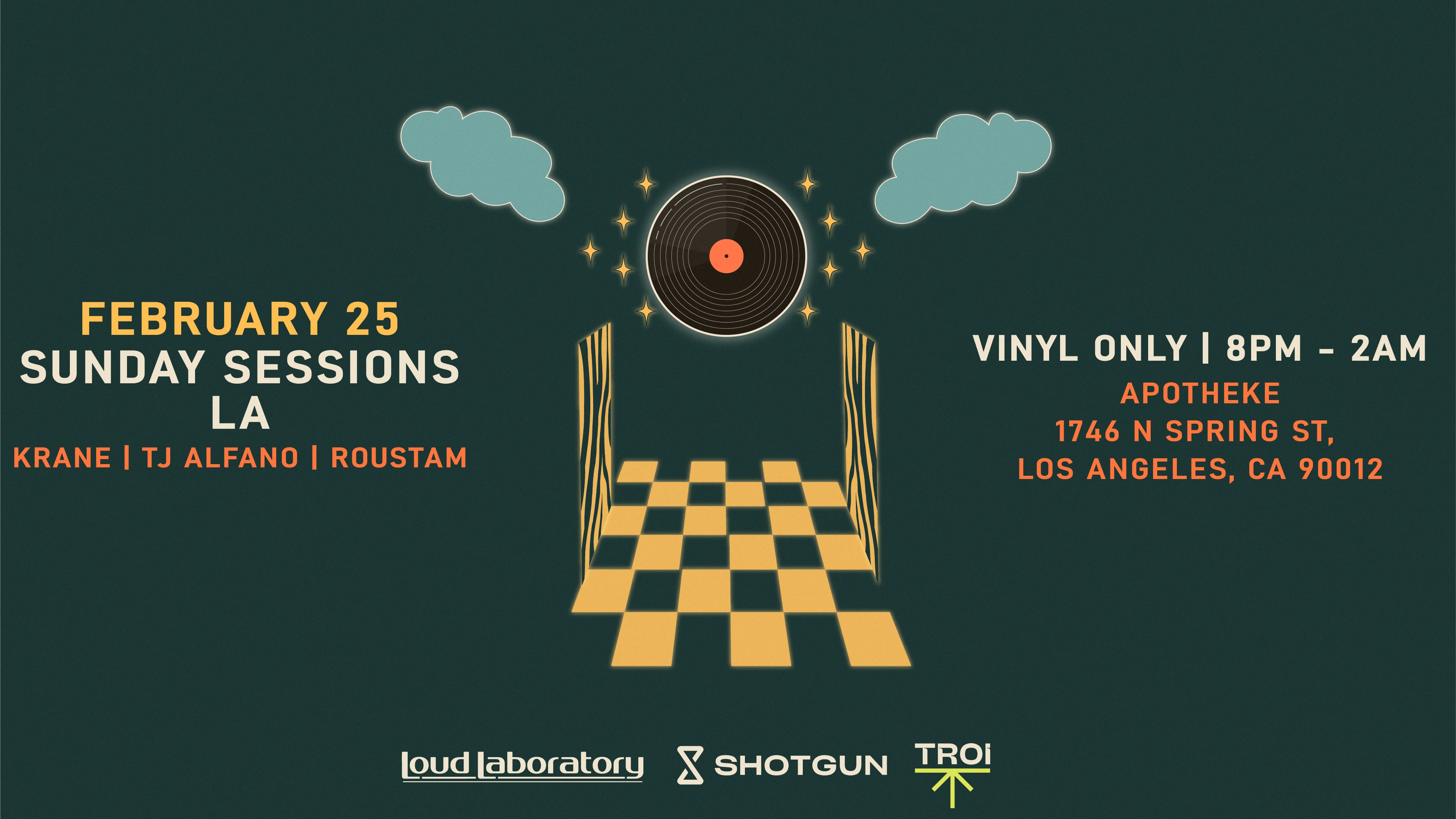Sunday Sessions LA (Vinyl only) [Tickets avail at the door] - Página frontal