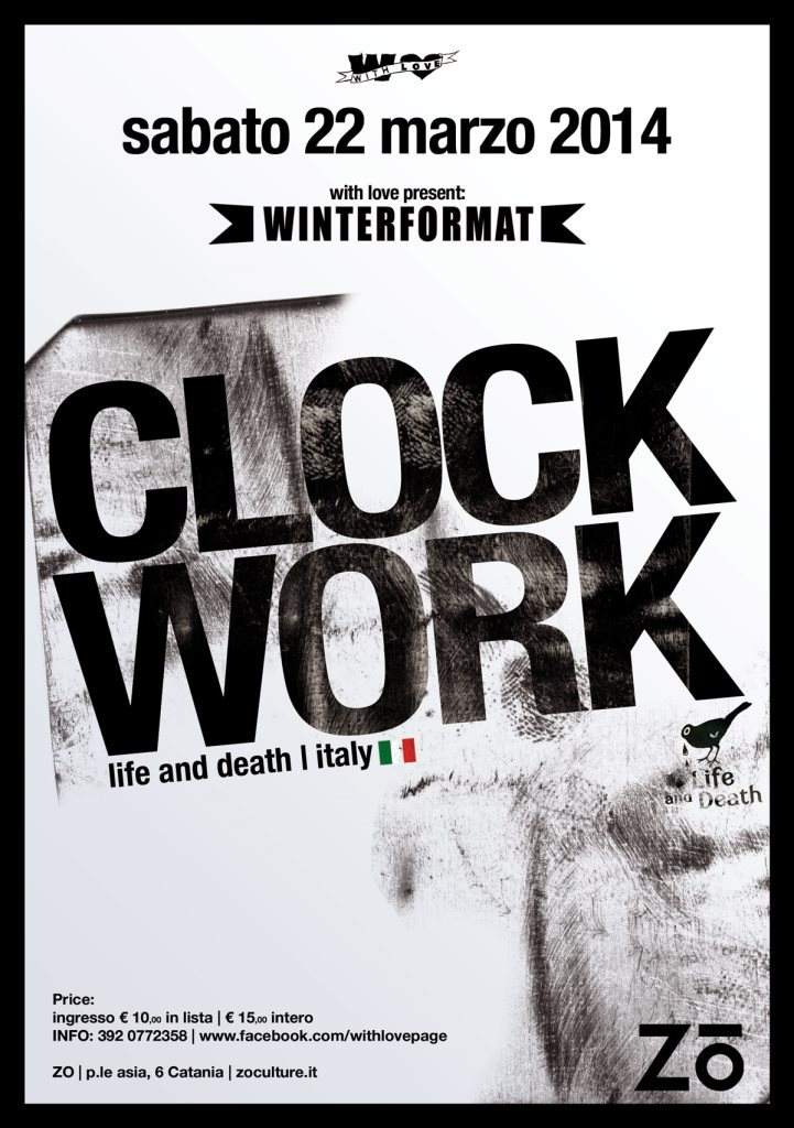With Love present Winterformat with Clockwork - Página trasera