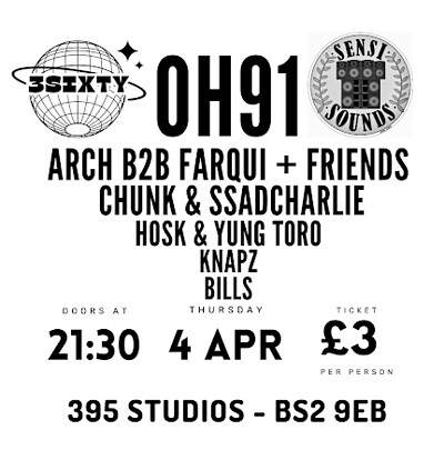 3SIXTY PRESENTS: OH91 - フライヤー表