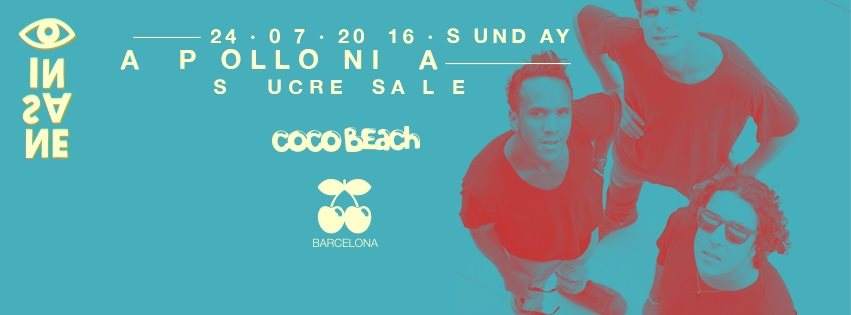 Insane presents Coco Beach with Apollonia & Sucre Sale - Página frontal