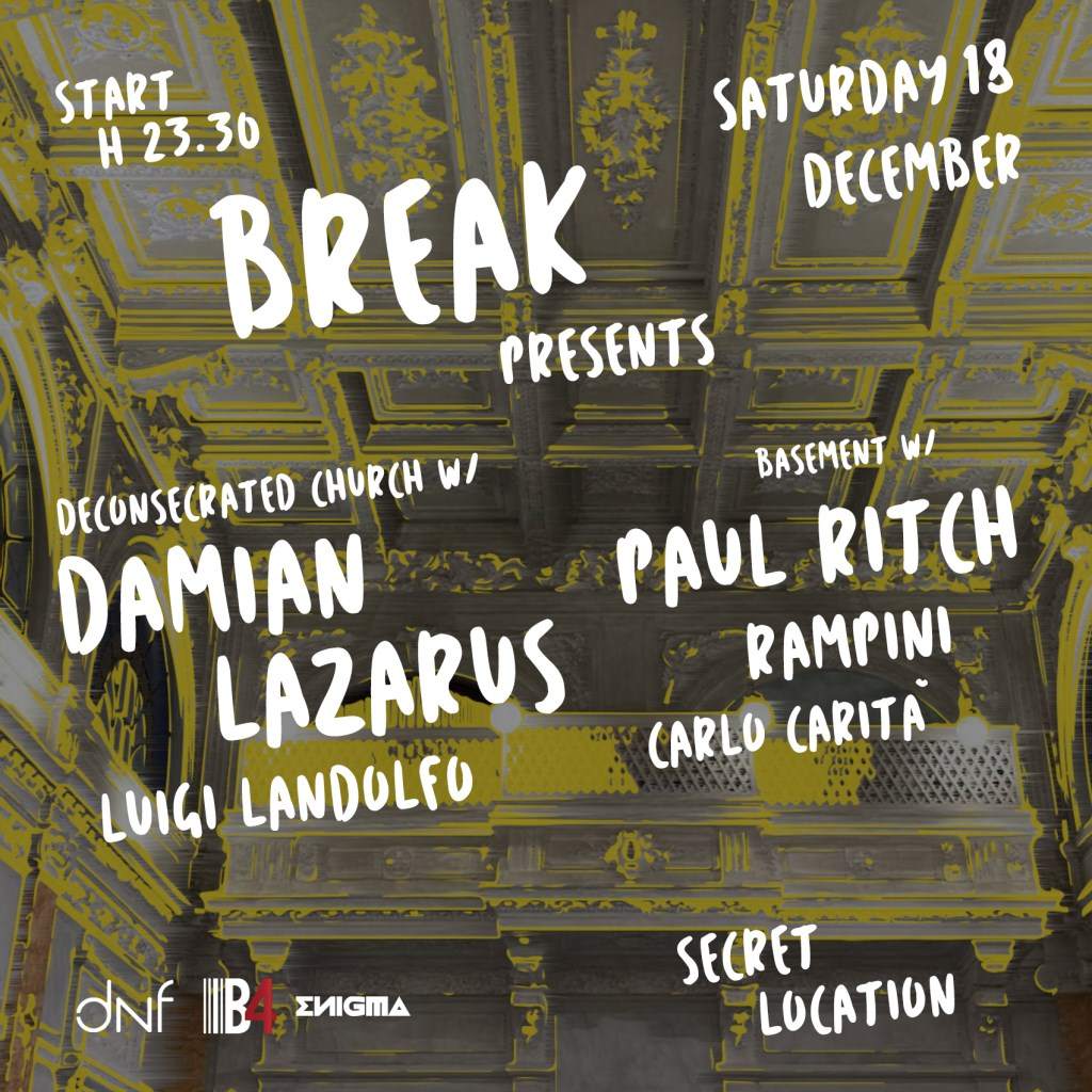Break-Damian Lazarus/Paul Ritch - フライヤー表