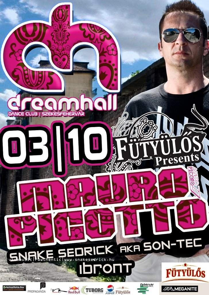 Dream Hall presents Mauro Picotto - Página frontal