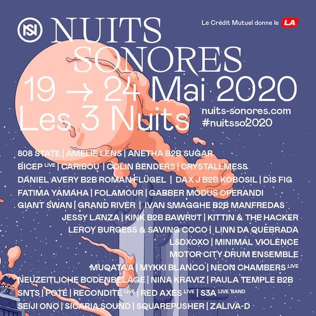 Nuits Sonores 2020 - Night 2 - フライヤー表