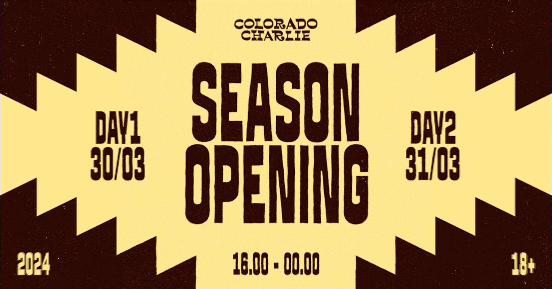 Colorado Charlie Season Opening Day 2 - フライヤー表