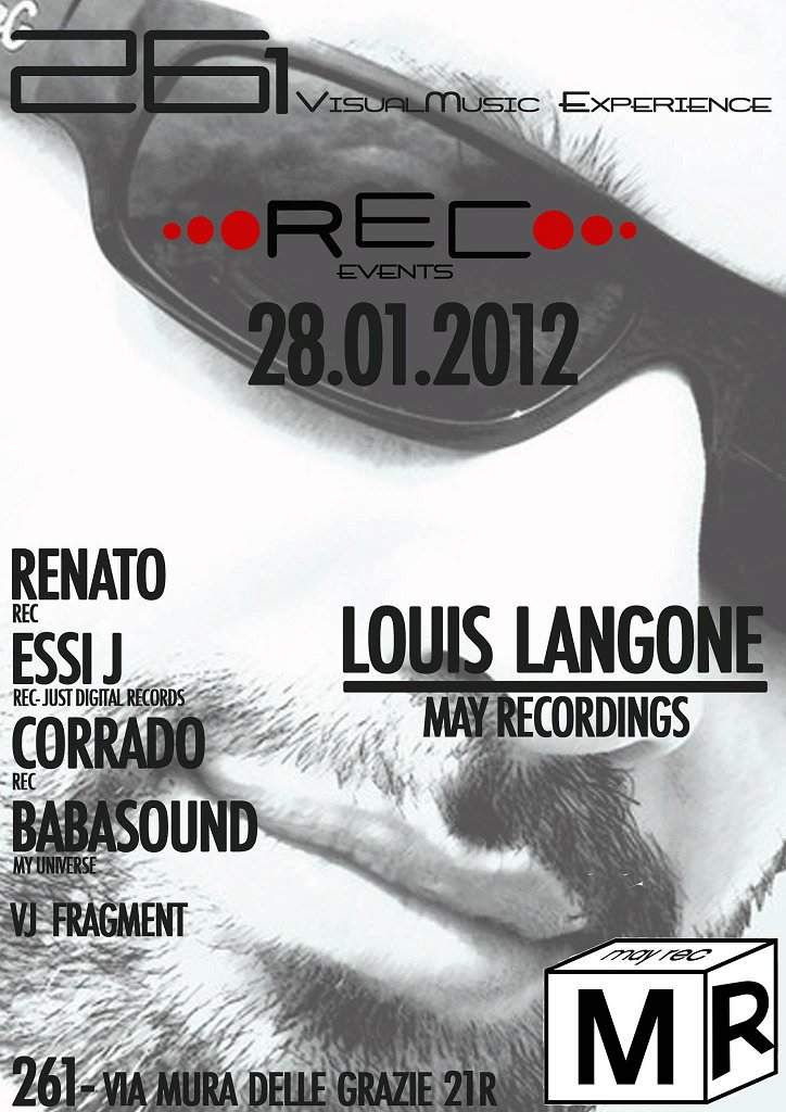Rec Events . Special Guest Louis Langone - Página frontal