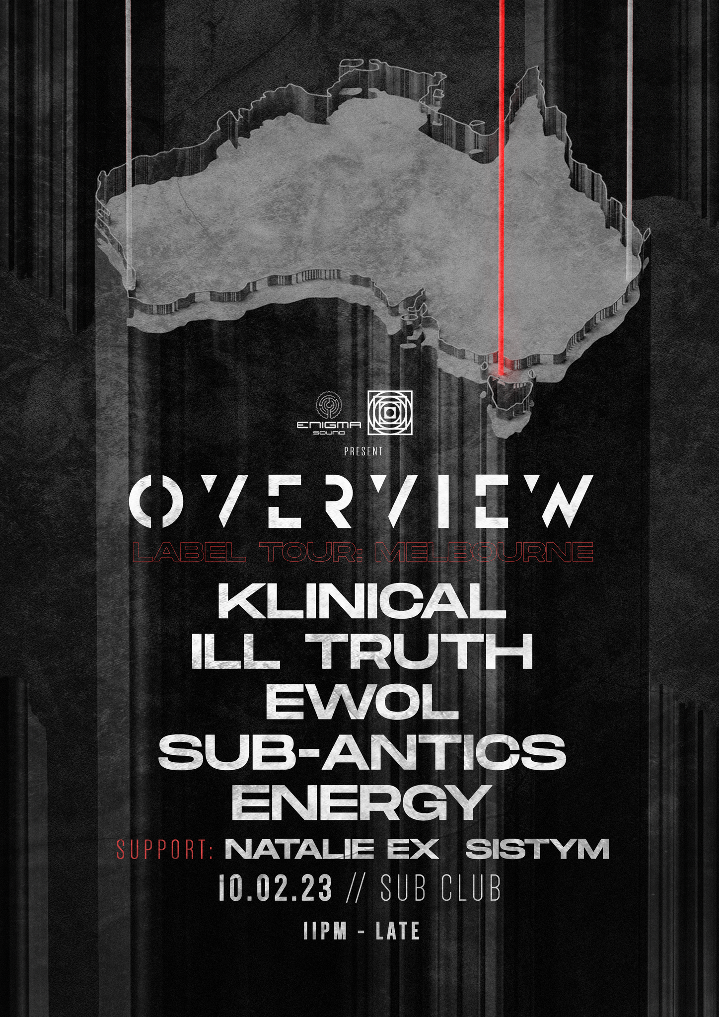 Overview Music - Label Tour em Sub Club Melbourne, Melbourne
