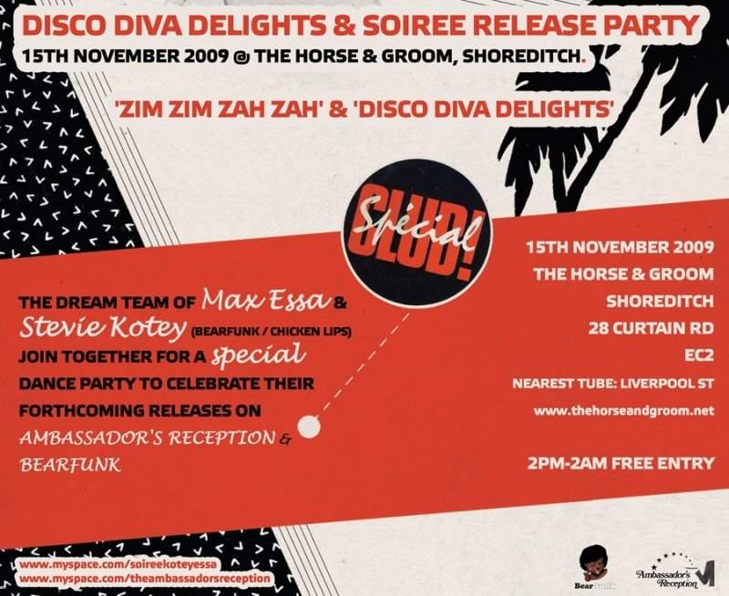 Disco Diva Delights & Soiree Release Party - フライヤー表