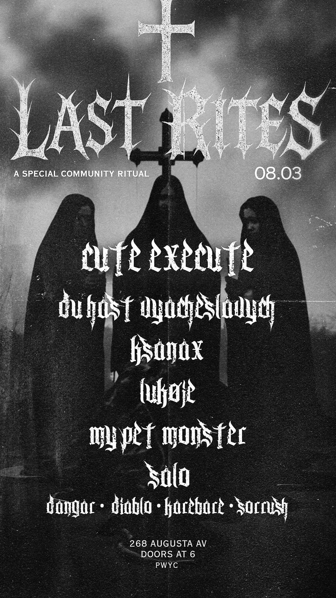 COMMUNITY: LAST RITES at Supermarket, Toronto