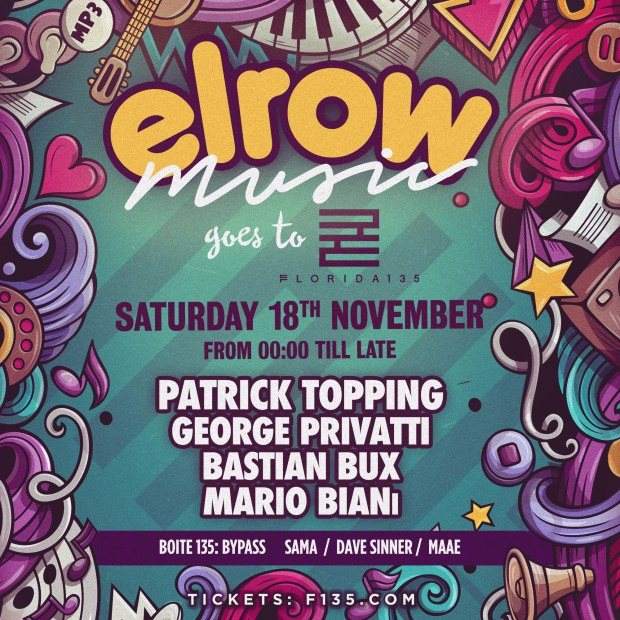 Elrow Goes to Florida 135 - フライヤー表