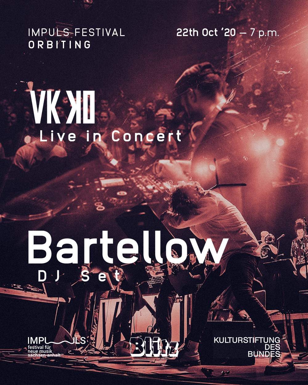 [CANCELLED] Impuls Festival: Orbiting with VKKO with Bartellow - フライヤー表