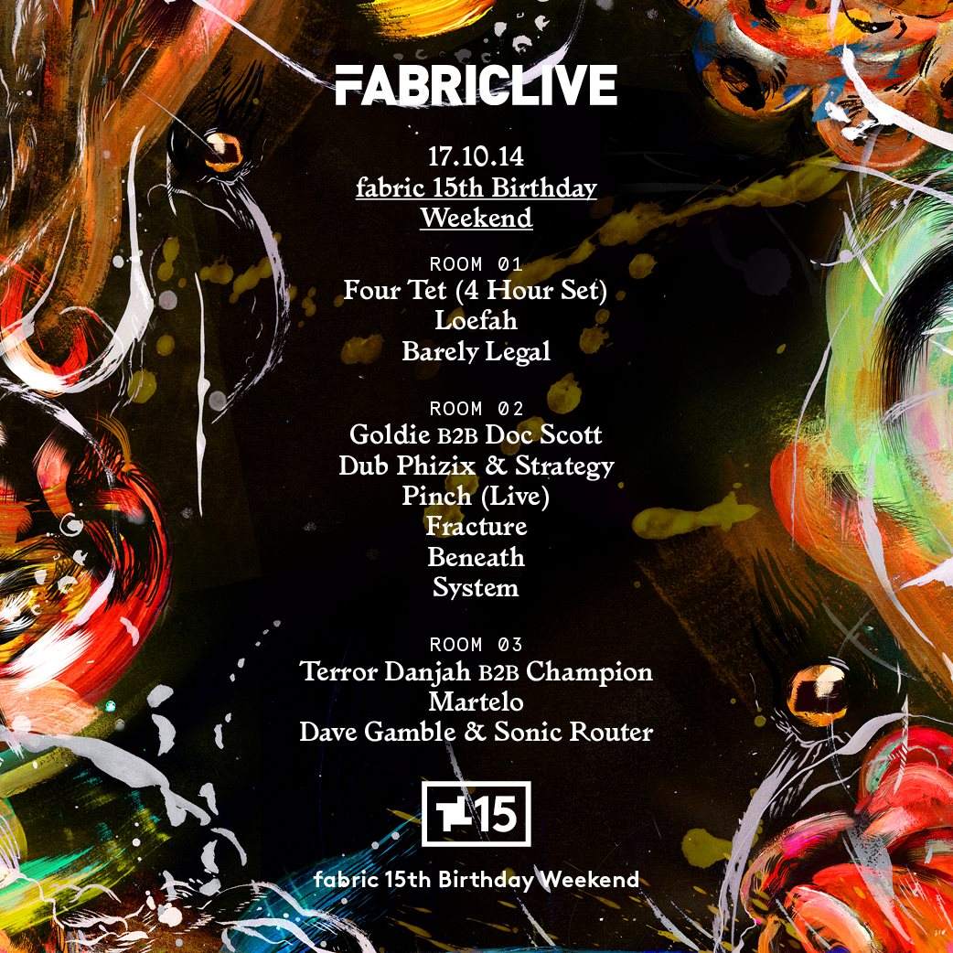 Fabriclive: Fabric 15th Birthday Weekend - フライヤー表