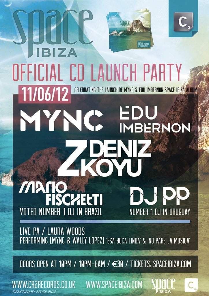 Space Ibiza Official 2012 CD Launch Party - フライヤー表