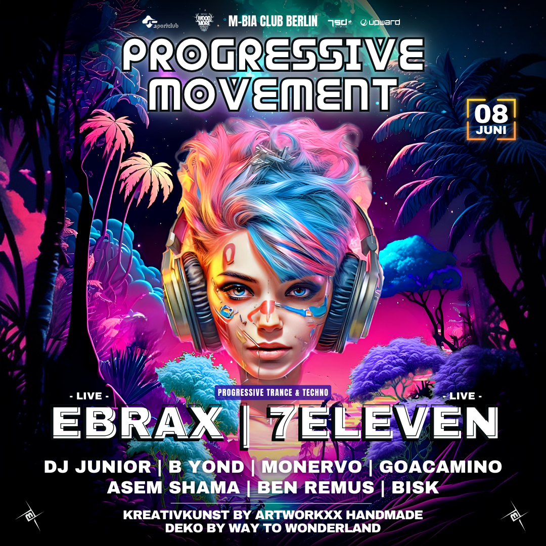 Progressive Movement with Liveact Ebrax & 7Eleven, DJ Junior, B Yond, Asem Shama uvm - フライヤー裏