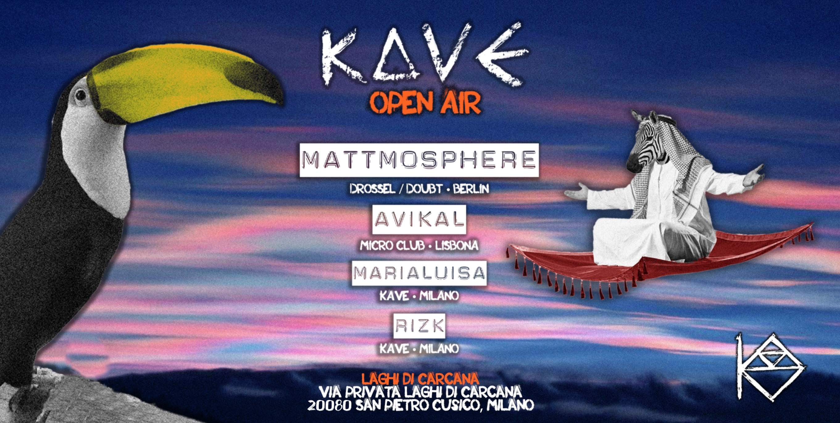 KAVE open air // mattmosphere & Avikal - フライヤー表