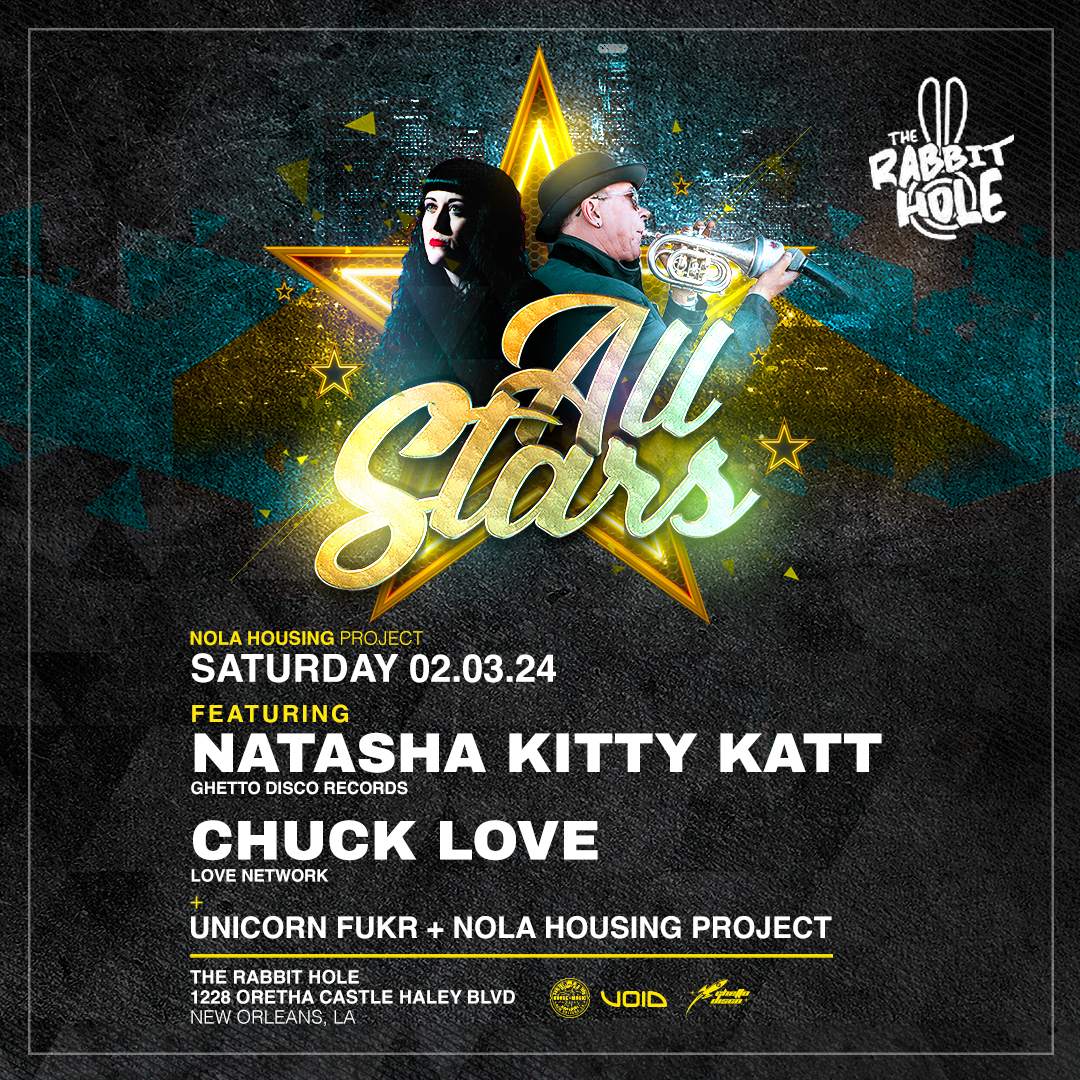 NOLA Housing Project All Stars with Natasha Kitty Katt & Chuck Love - フライヤー表