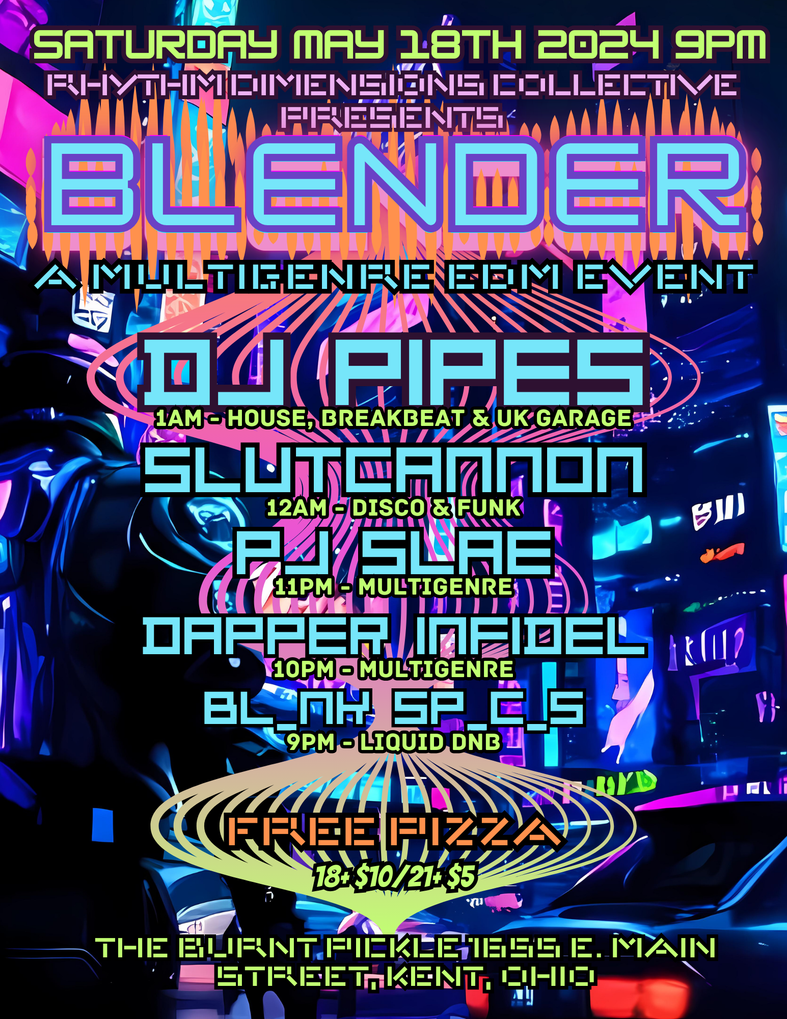 Rhythm Dinensions Collective presents: BLENDER - with Headliner DJ PIPES - フライヤー表