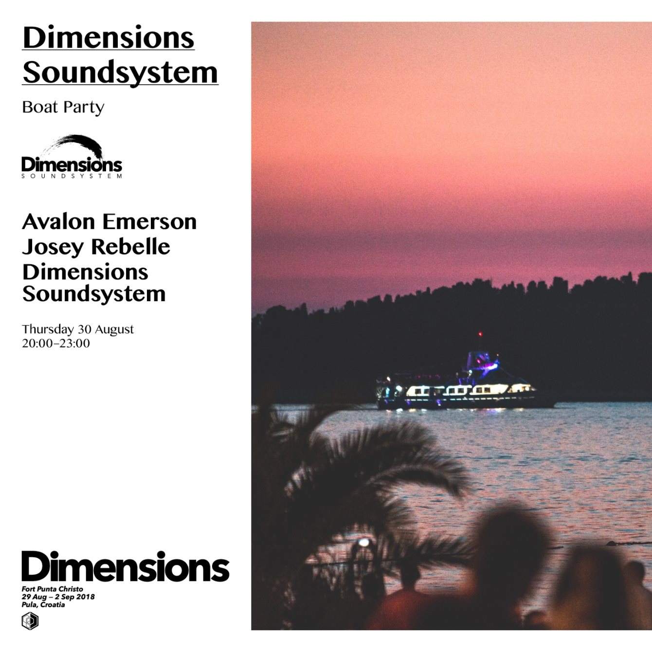 Dimensions Soundsystem : Avalon Emerson, Josey Rebelle, Dimensions Soundsystem - Página frontal
