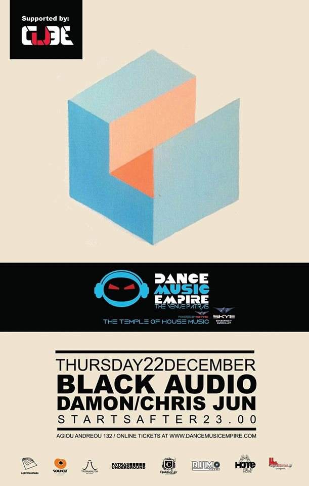 Cube Pres Black Audio / Damon / Chris Jun - フライヤー表