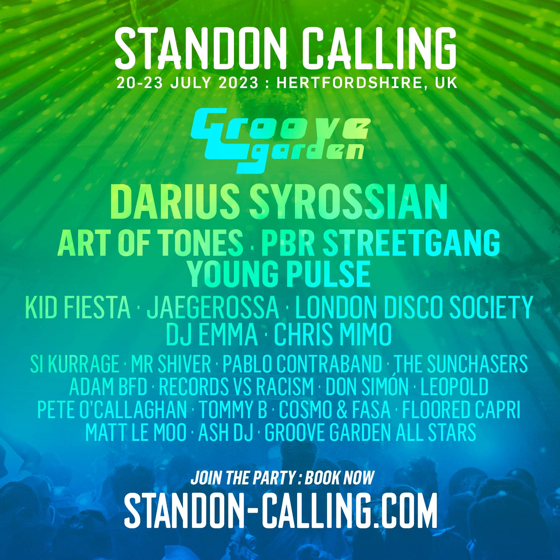 Standon Calling 2023 - Groove Garden - Página frontal