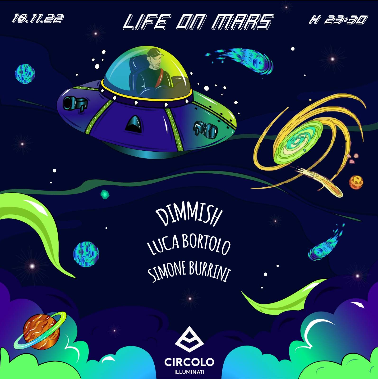 LIFE FROM MARS: Dimmish / Luca Bortolo / Simone Burrini - Página frontal