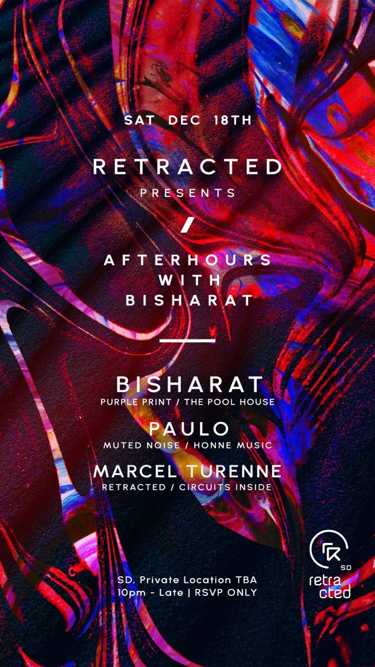 Retracted presents: Afterhours with Bisharat, Paulo, Marcel Turenne - フライヤー表