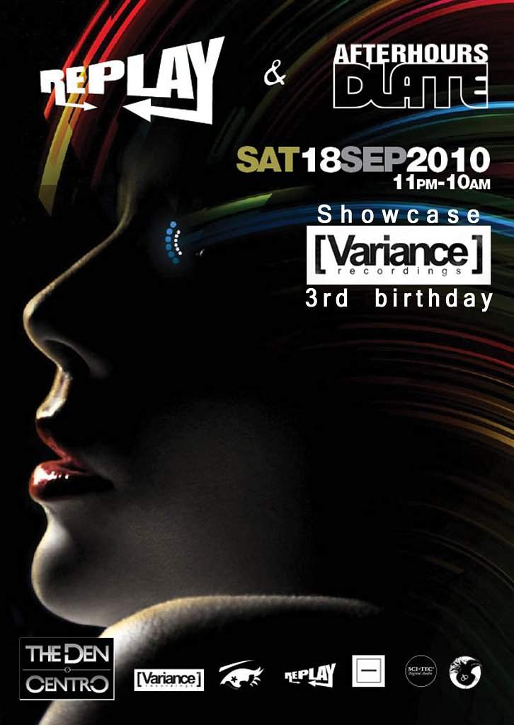Replay Saturdays & D-Late Afthrs pres: Variance 3rd B-Day with Gary Beck - フライヤー表