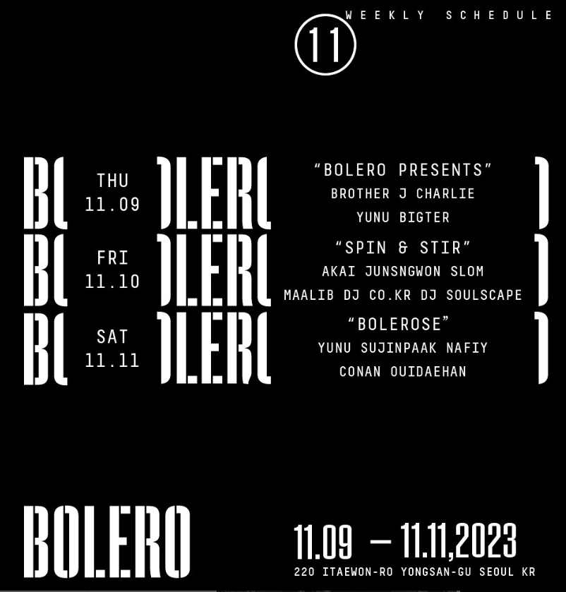 Bolero at Bolero, Seoul