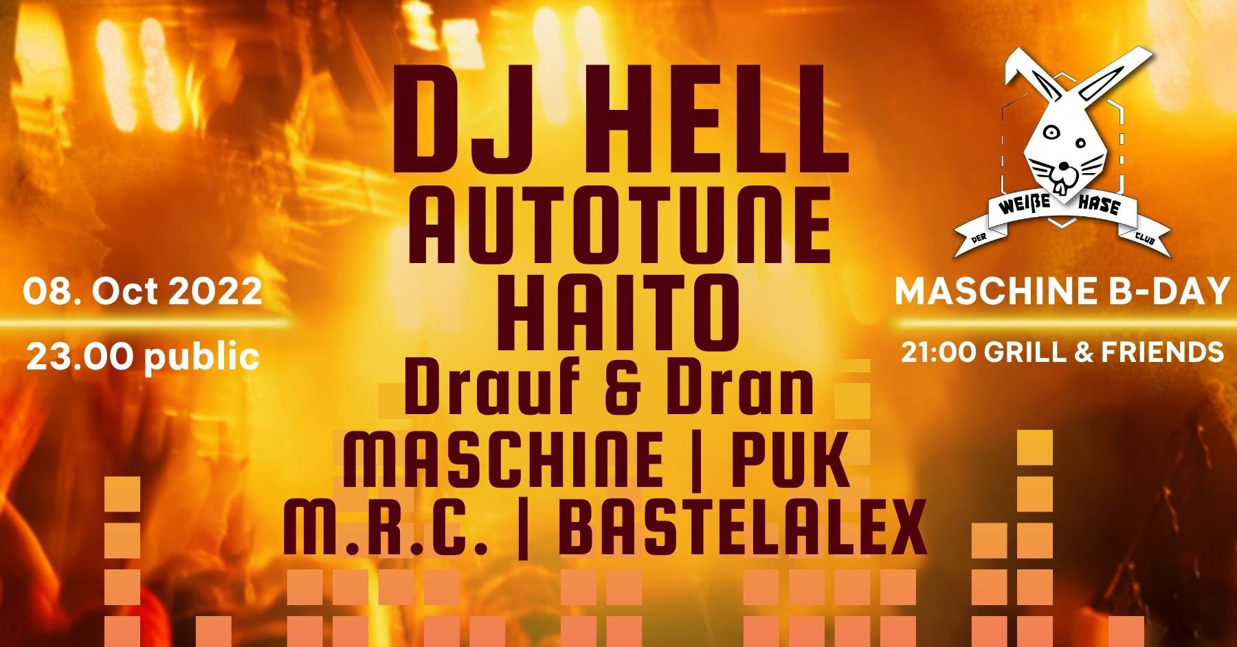 DJ Hell / Autotune / Haito / Drauf&Dran @ Maschine B-Day - フライヤー表