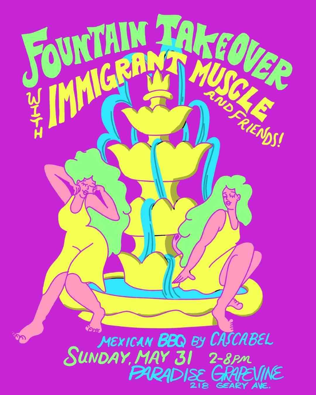 Paradise Grapevine Patio Party - Immigrant Muscle + Friends at