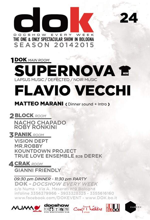 Docshow Every Week presenta Supernova Flavio Vecchi - フライヤー裏