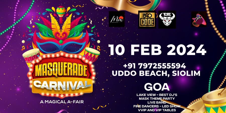 Masquerade Carnival Party Goa - Página trasera