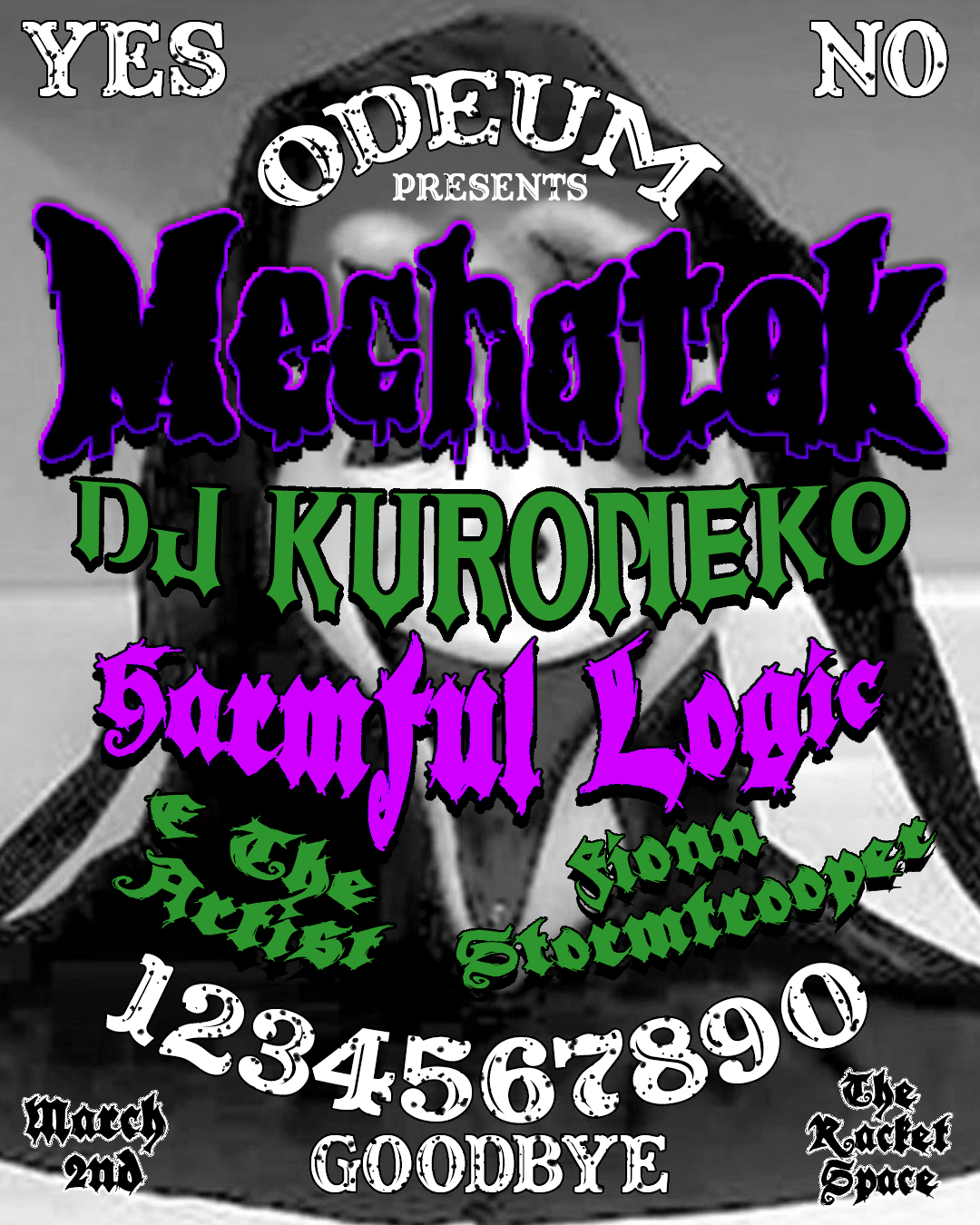 Odeum presents: Mechatok, DJ Kuroneko, Harmful Logic - Página frontal