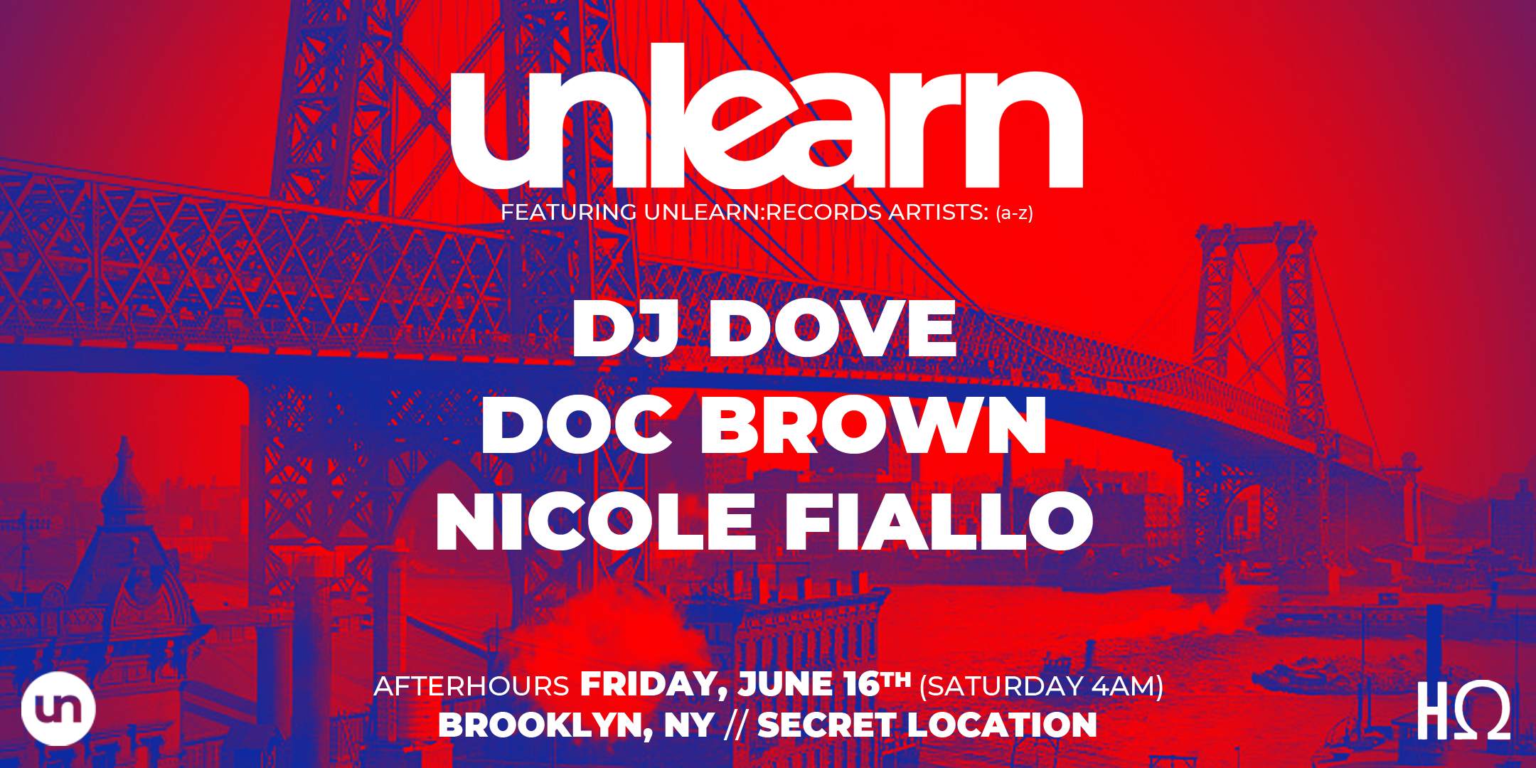 Doc Brown presents Unlearn:Records Afterhours Showcase NYC - フライヤー表