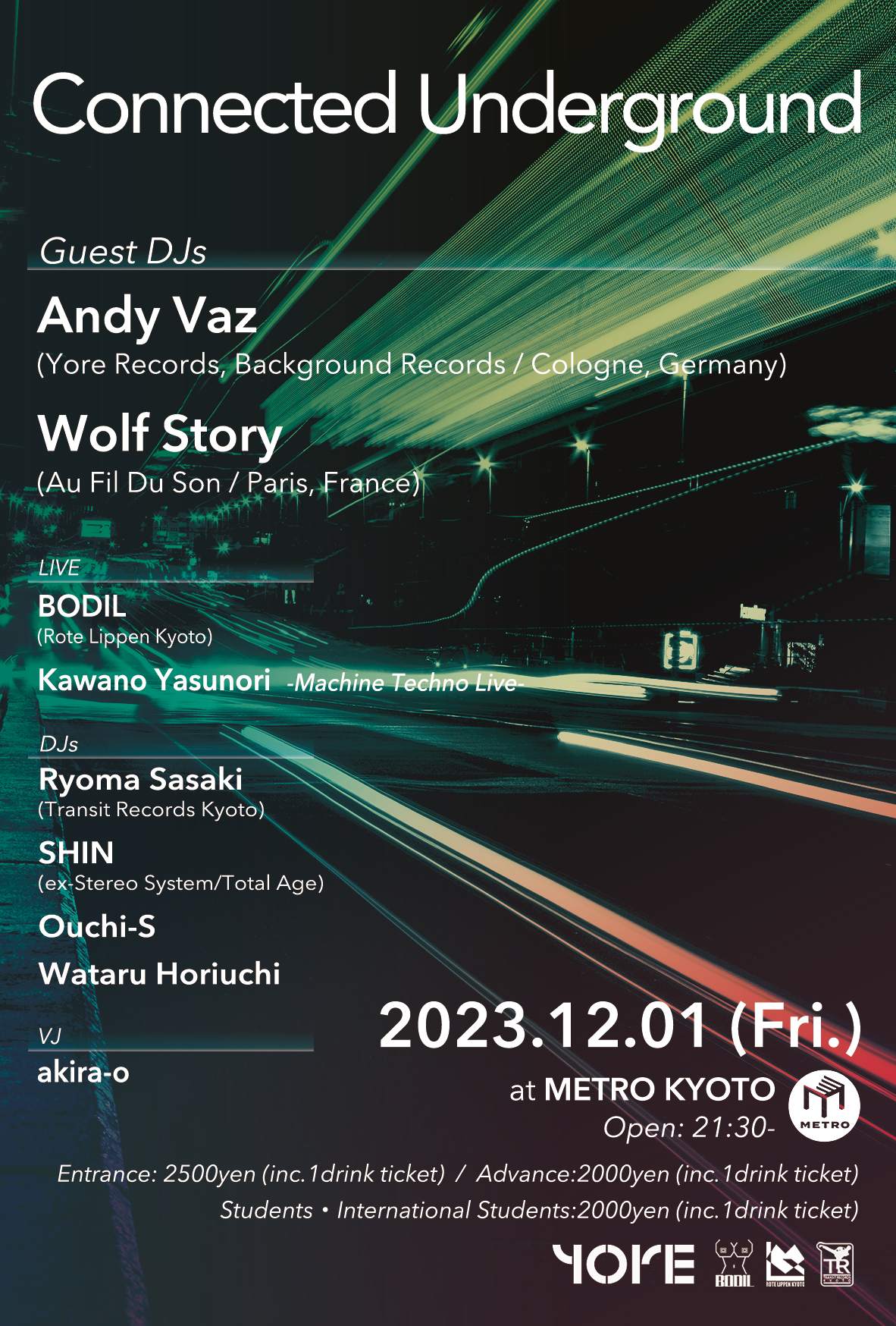 Connected Underground with Andy Vaz (Yore Records/ Cologne), Wolf Story (Au Fil Du Son/ Paris) - Página frontal