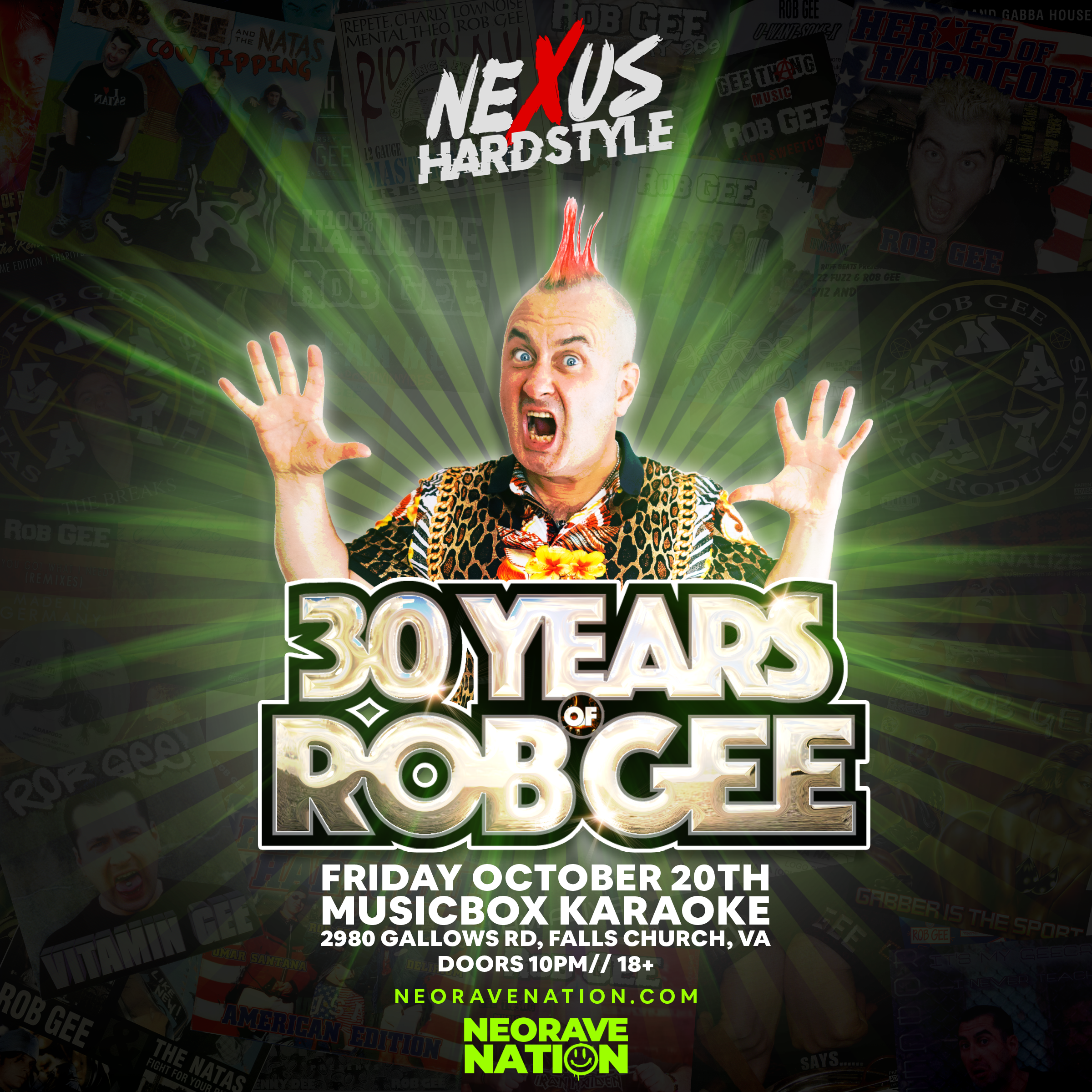 Nexus Hardstyle: 30 Years Of Rob Gee - フライヤー表