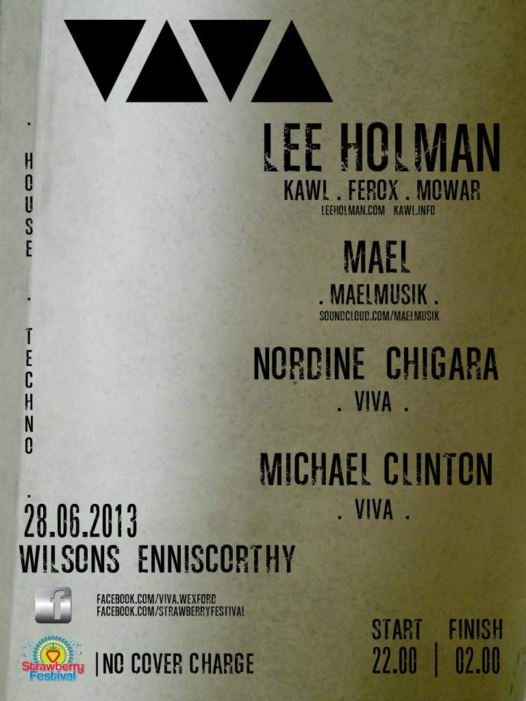 Viva presents Lee Holman & Mael at The Strawberry Fringe Fest - Página frontal