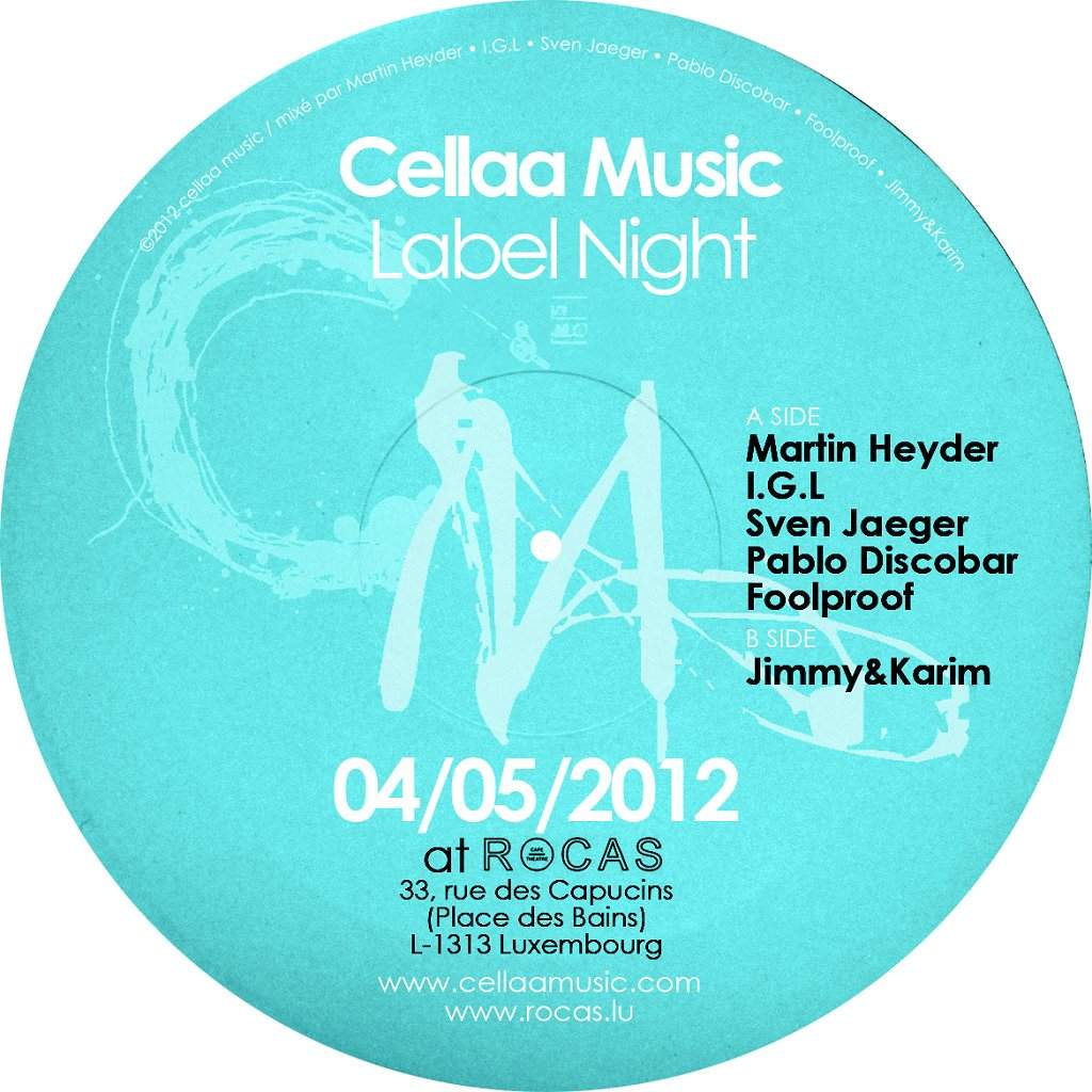 Cellaa Music Label Night - Página trasera