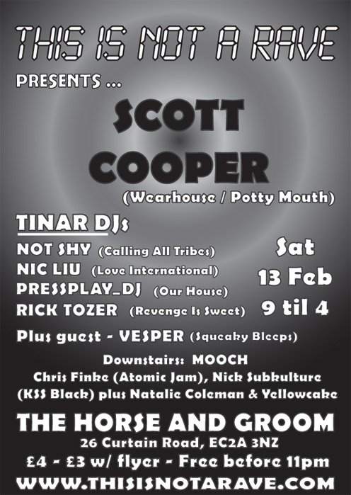 This Is Not A Rave with Scott Cooper & Vesper - Página frontal