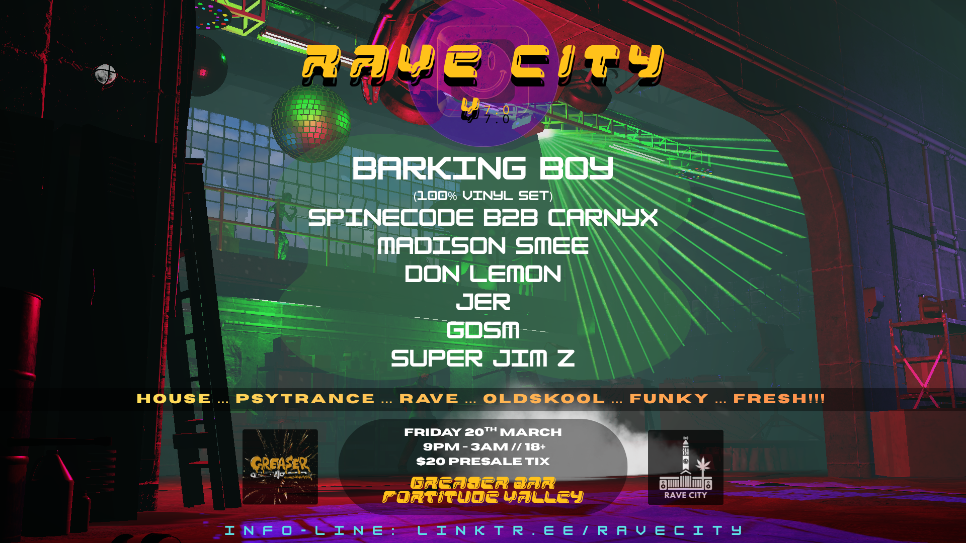 Rave City Council XL at TBA - Greaser Bar, Brisbane