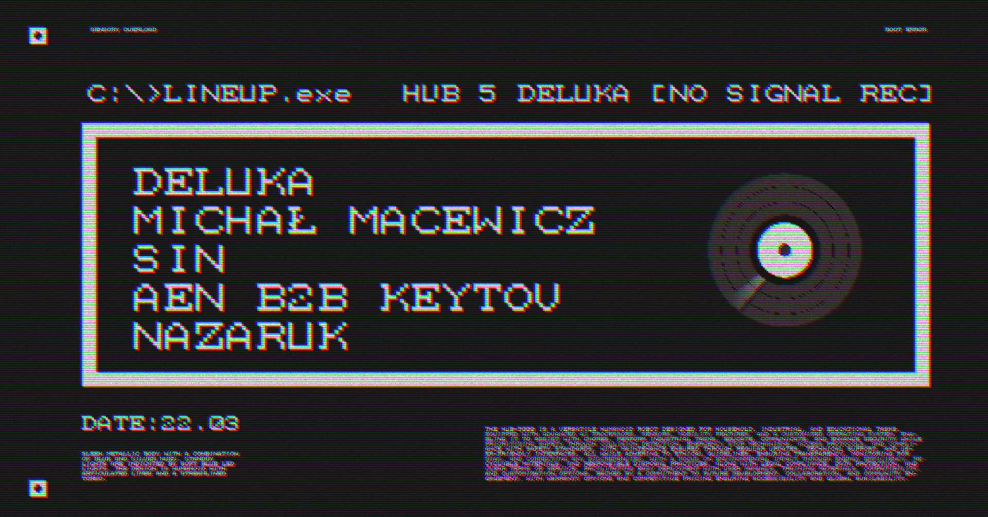 HUB 5 - Deluka [No Signal Rec] - フライヤー表