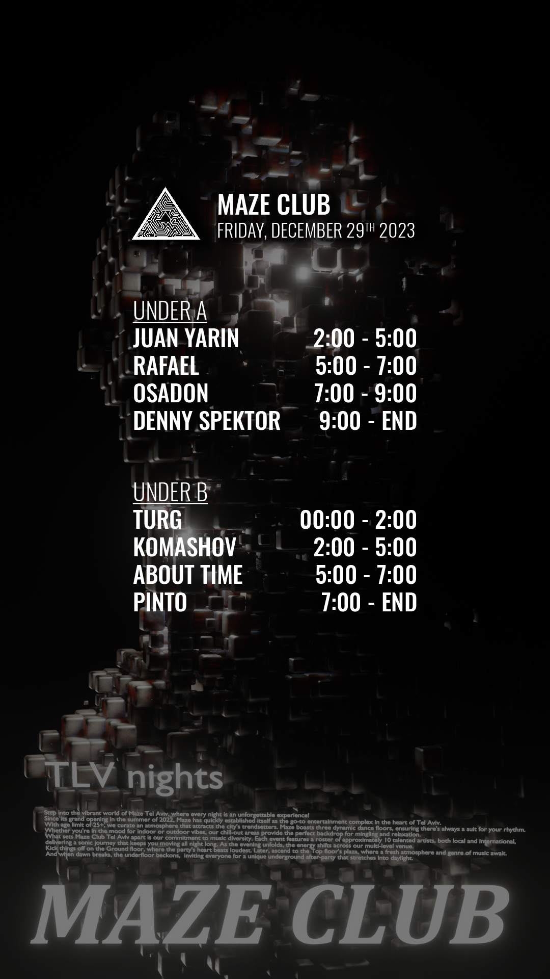 Maze - Friday2Saturday at Maze, Tel Aviv