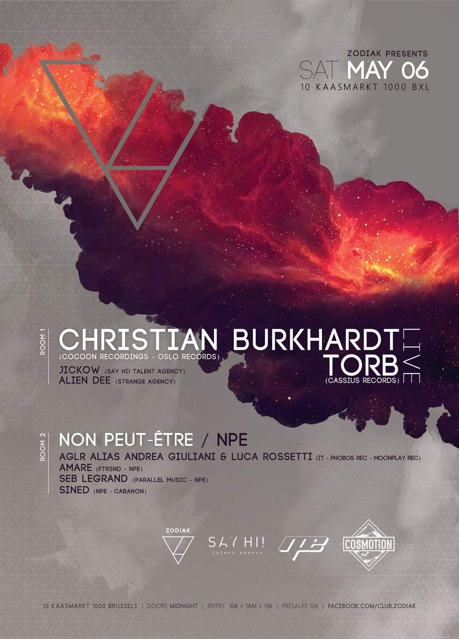 Zodiak Live: Christian Burkhardt / TORB / NPE - フライヤー裏