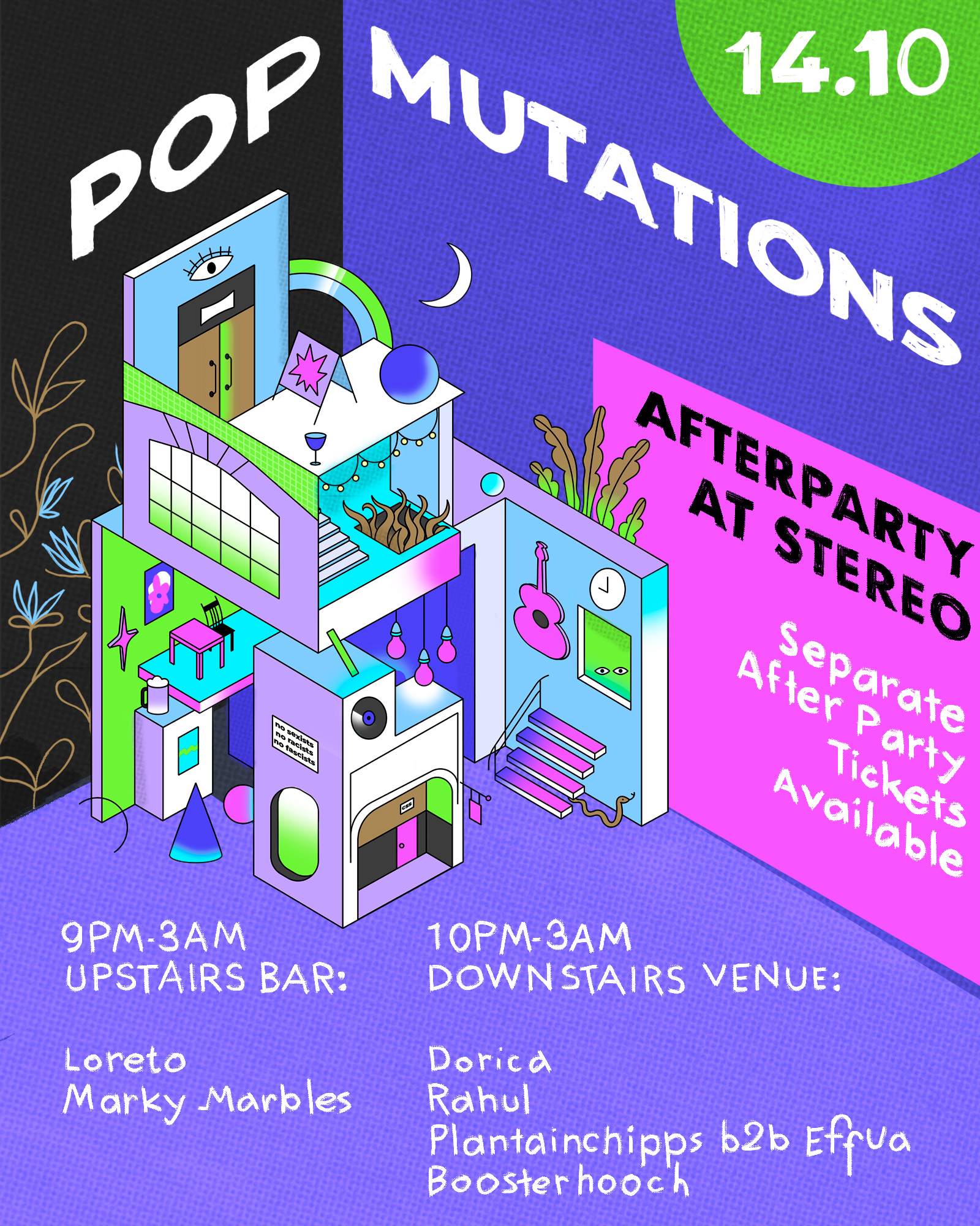 [CANCELLED] Pop Mutations All-Dayer Afterparty at Stereo, Glasgow