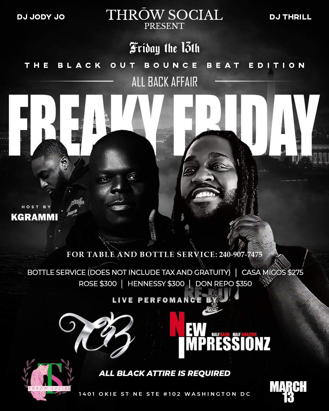 FREAKY FRIDAY at Throw Social DC, Washington DC