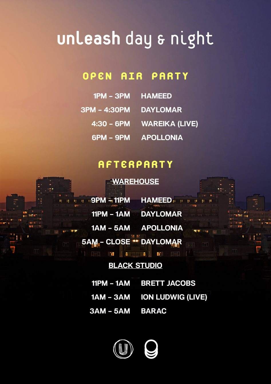 Unleash Open Air & Afterparty with Apollonia, Wareika, Ion Ludwig, Barac - フライヤー裏