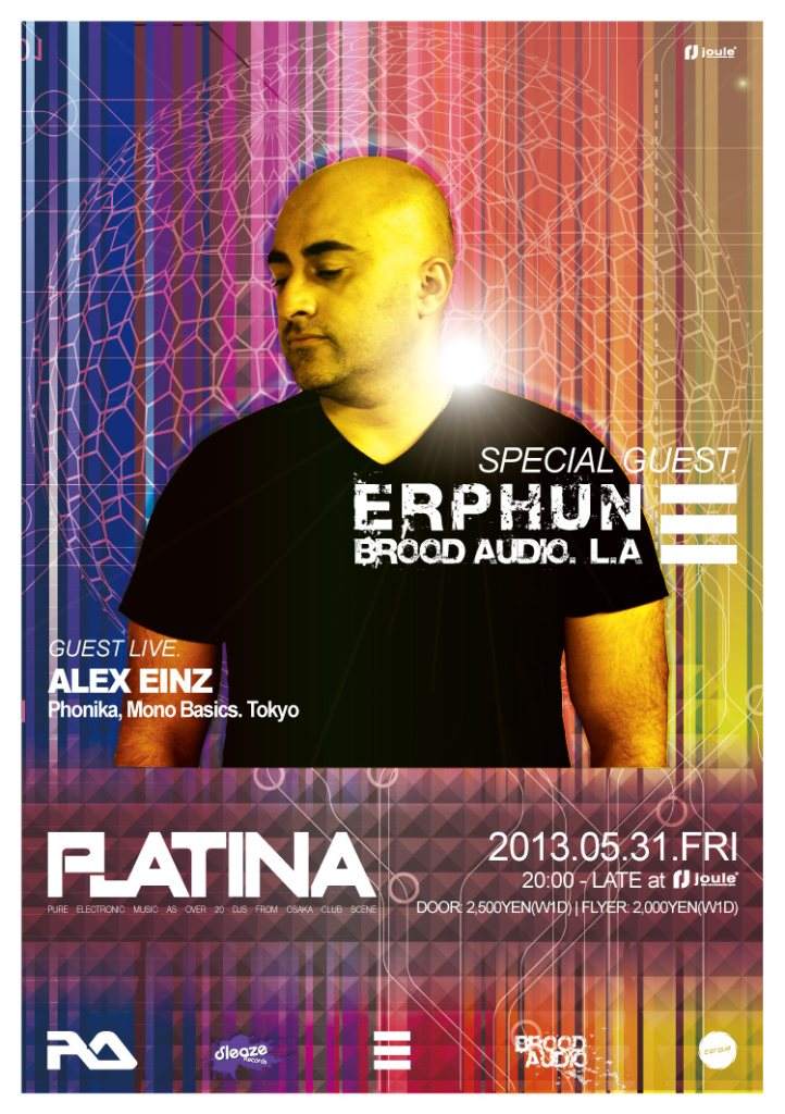 Platina Feat. Erphun Japan Tour in Osaka - フライヤー表