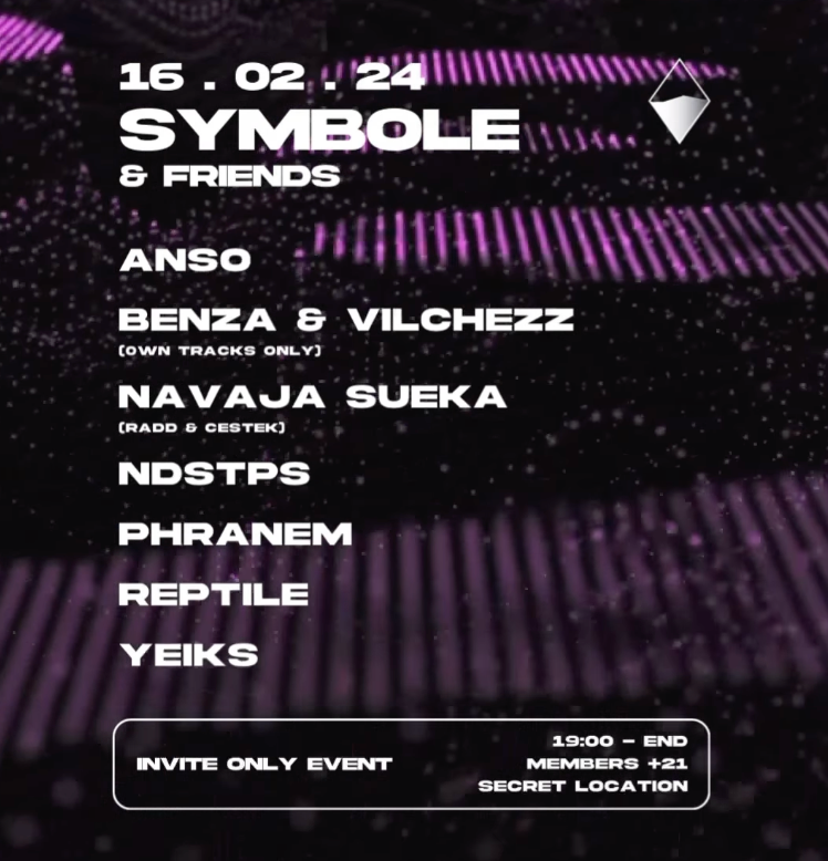 Symbole & Friends: 16.02 [Invite Only Event] - Página frontal