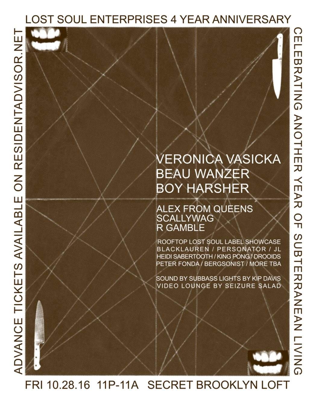 Lost Soul 4 Year: Veronica Vasicka / Beau Wanzer / Boy Harsher & More - Página frontal